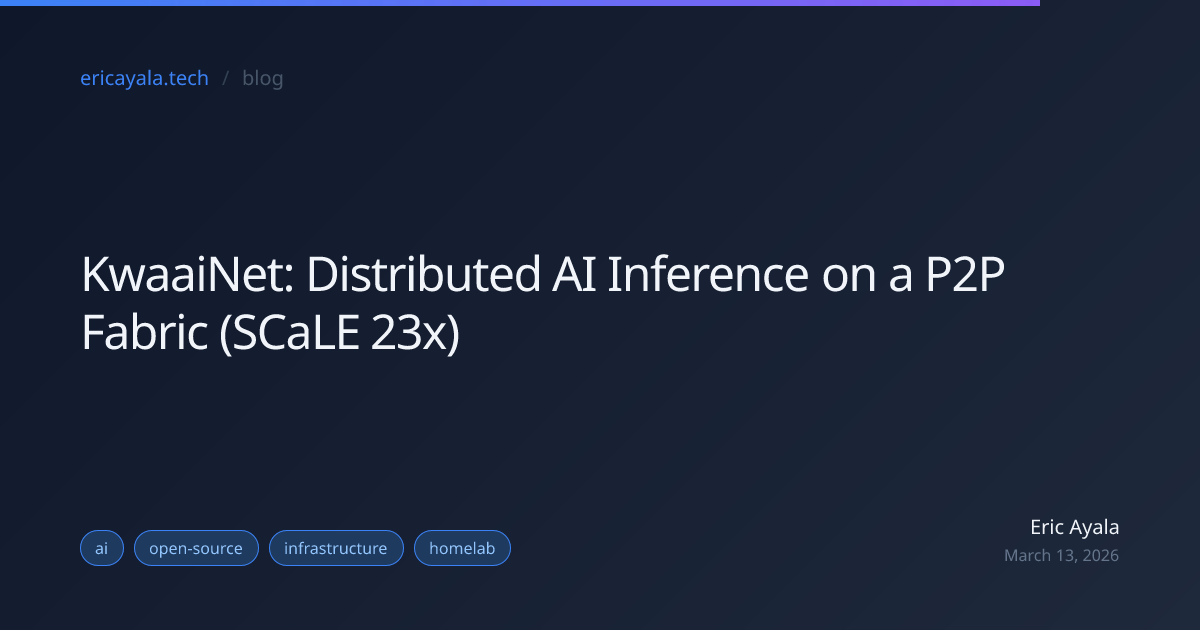 KwaaiNet: Distributed AI Inference on a P2P Fabric (SCaLE 23x) | Eric Ayala